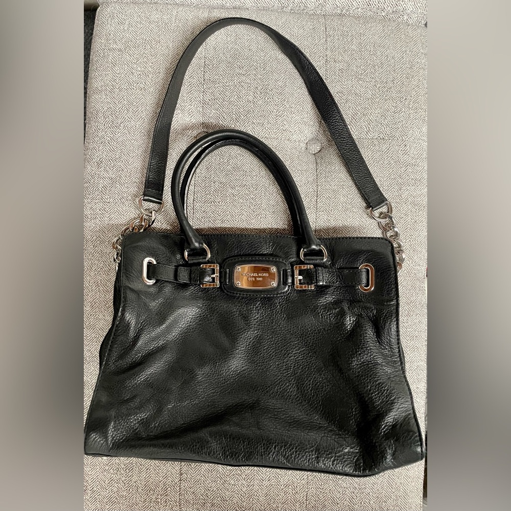 Michael Kors Black Leather Shoulder Bag